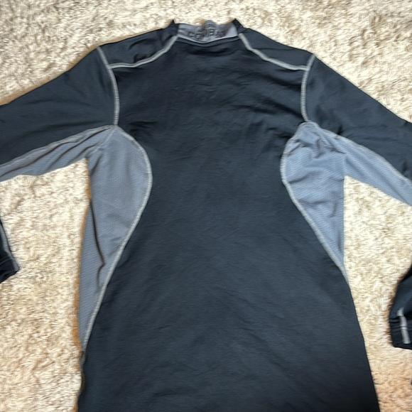 Nike Men's Pro Combat Hyperwarm Shirt, Navy Blue/Gray, Size Small - Picture 6 of 11